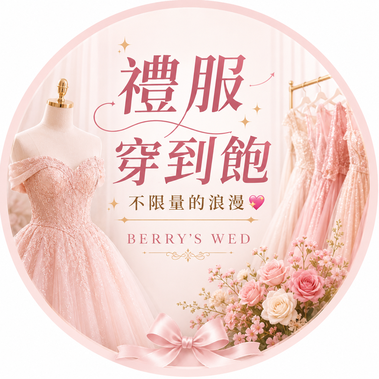 Berry's Wed 禮服穿到飽｜多套試穿｜自由拍照｜朋友體驗｜甜點茶飲